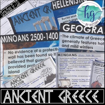 Preview of Ancient Greece PowerPoint and Guided Notes on Athens, Sparta, and more!