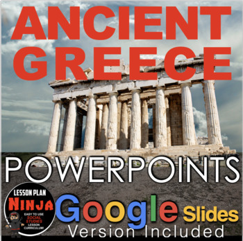 Preview of Ancient Greece PowerPoint / Google Slides w/Video Clips + Student Guided Notes