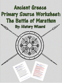 Ancient Greece Primary Source Worksheet: The Battle of Marathon