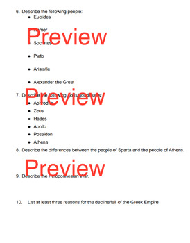 Ancient Greece Review Worksheet By Math To Basics TPT   Original 10372774 2 