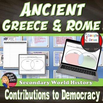 Preview of Ancient Greece & Rome Development of Democracy - Lecture - Print & Digital