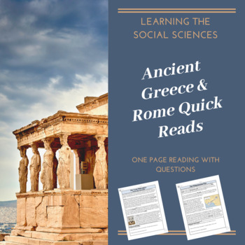 Preview of Ancient Greece & Rome Quick Reads: 1 Page Readings for Distance Learning