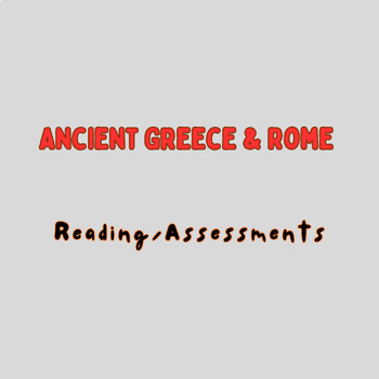 Preview of Ancient Greece & Rome Reading & Assessments
