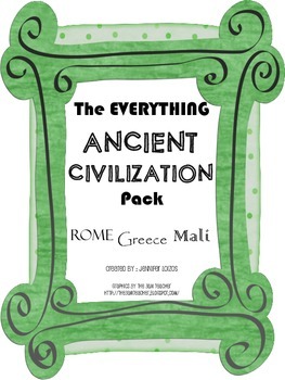 Preview of Ancient Greece, Rome, and Mali Study Guides and Quizzes Bundled