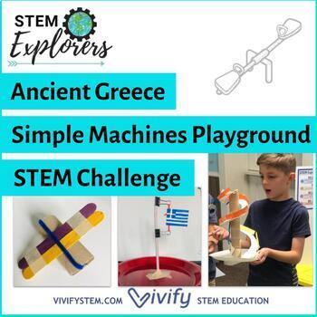 Preview of Ancient Greece Simple Machine Playground STEM Challenge - Engineering Design