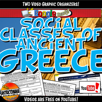 Preview of Ancient Greece Social Classes YouTube Video Graphic Organizer