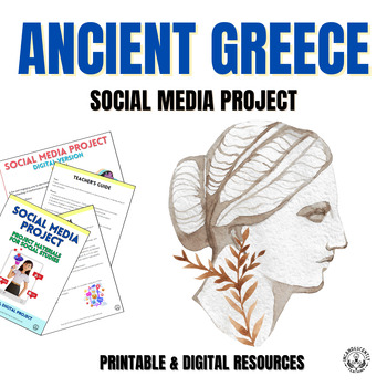 Preview of Ancient Greece Social Media & Gallery Walk Project with Digital Resources