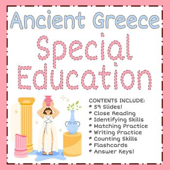 Preview of Ancient Greece ~ Special Education ~ Readings, Activities, Writing & Counting
