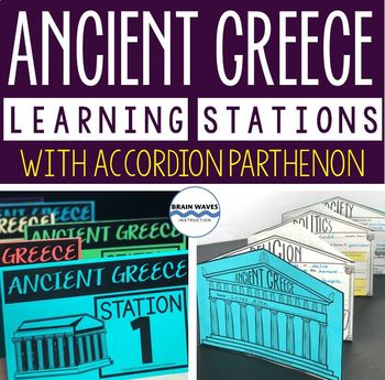 Preview of Ancient Greece Stations, Parthenon Accordion Book, Ancient Greece Activities