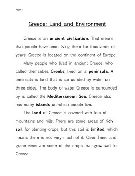 Preview of Ancient Greece Study Guide Booklet