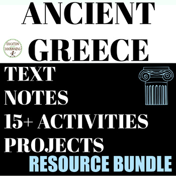 Preview of Ancient Greece Unit of Notes Activities and Projects