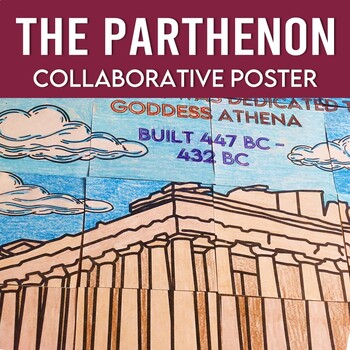 Preview of Ancient Greece Acropolis of Athens Parthenon Collaborative Poster with Reading