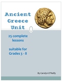 Ancient Greece Unit- 25 lessons including vocab, games, Go