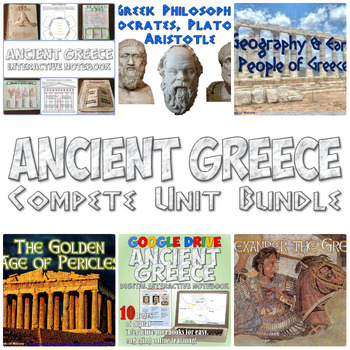 Preview of Ancient Greece Unit Plan Bundle: Activities, Projects, Map, & Lessons