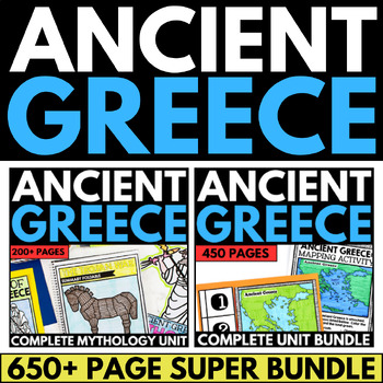 Preview of Ancient Greece Unit Projects - Ancient Greek Mythology - Interactive Notebooks