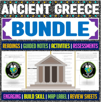 Preview of Ancient Greece Unit Bundle - Notes, Activities, Assessments, Answer Keys