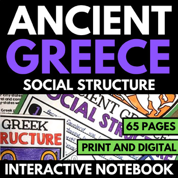Preview of Ancient Greece Unit - Social Structure - Ancient Greece Daily Life - Worksheets