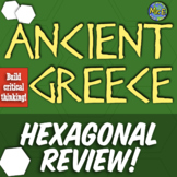 Ancient Greece Unit Hexagonal Review Terms to Build Critic