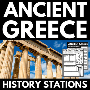 Preview of Ancient Greece Unit - Greek History Stations  Ancient Greece Activities Projects