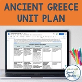 Ancient Greece Unit Plan and Lesson Overview