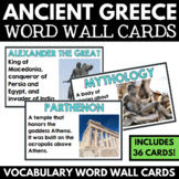 Ancient Greece Unit Word Wall Cards - Greece Vocabulary Ac