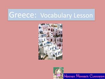 Preview of Ancient Greece Vocabulary Activity