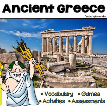 Preview of Ancient Greece Vocabulary, Assessments, Activities and Games