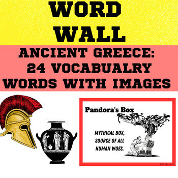 Preview of Ancient Greece - Vocabulary Word Wall + Digital Frayer Model Template