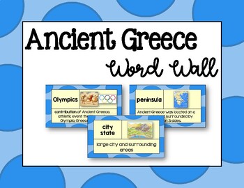 Preview of Ancient Greece Vocabulary; Word Wall