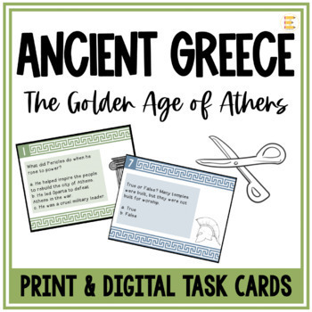 Preview of Ancient Greece World History Activity - Task Cards