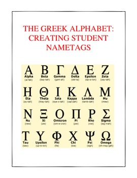 Preview of Ancient Greece Writing Student Names with the Ancient Greek Alphabet Activity
