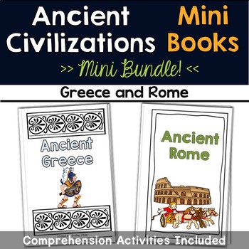 Preview of Ancient Greece and Rome Mini Books with Comprehension Activities