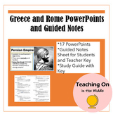 Ancient Greece and Rome PowerPoints and Guided Notes with 