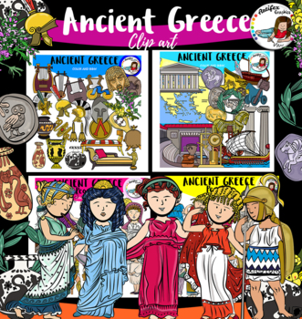 Preview of Ancient Greece clip art bundle- 132 items!