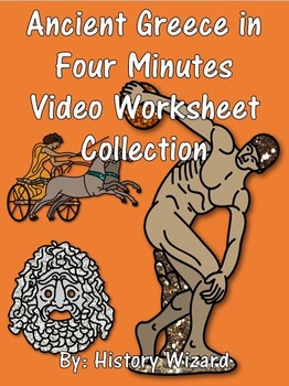 Preview of Ancient Greece in Four Minutes Video Worksheet Collection