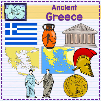 Preview of Ancient Greece map and art clipart