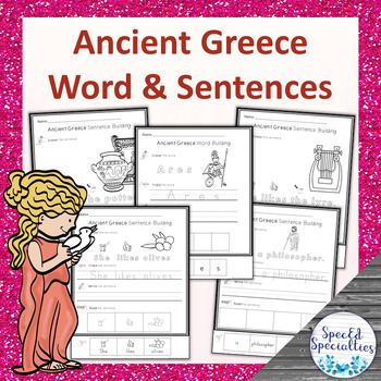 Preview of Ancient Greece scrambled sentences and building words