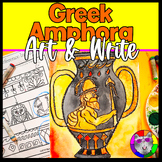 Ancient Greek Amphora Art and Writing Prompt Worksheets, A