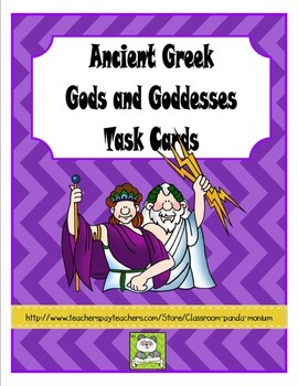 Preview of Ancient Greek Gods and Goddesses Task Cards