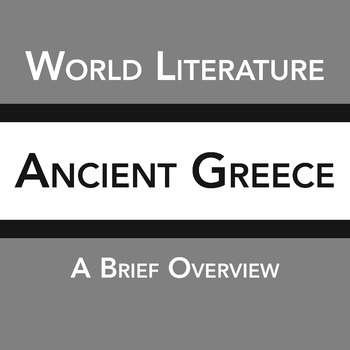 Preview of Ancient Greek Literature: Classroom Notes