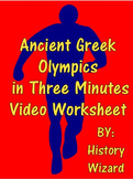 Ancient Greek Olympics in Three Minutes Video Worksheet
