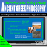 Ancient Greek Philosophy Interactive Note Taking Activity 