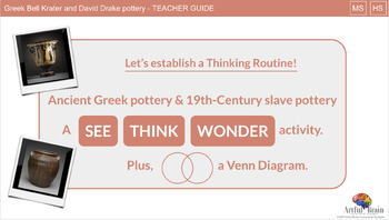Preview of Ancient Greek Pottery and David Drake Slave Pottery Lesson