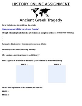 greek tragedy assignment