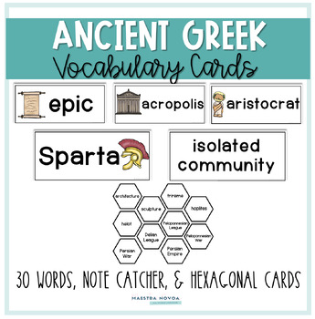 Preview of Ancient Greek Vocabulary + Hexagonal Cards