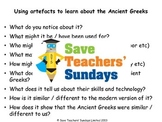 Ancient Greek Artifacts Lesson plan and PowerPoint