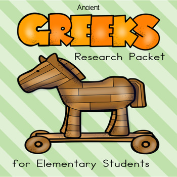 Preview of Ancient Greeks Research Packet for elementary Students
