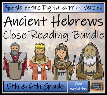 Preview of Ancient Hebrews Close Reading Passages | Digital & Print | 5th Grade & 6th Grade