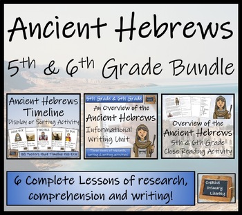 Preview of Ancient Hebrews Display Timeline Close Reading & Writing Bundle 5th & 6th Grade