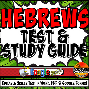 Preview of Ancient Hebrews Editable Test and Study Guide